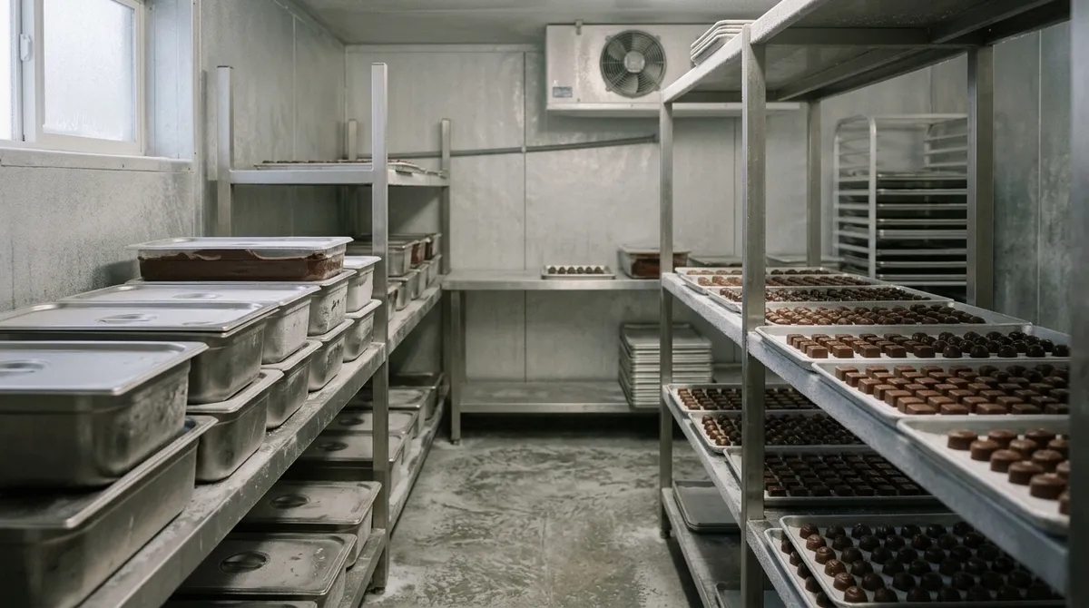 Chambre froide d’une chocolaterie